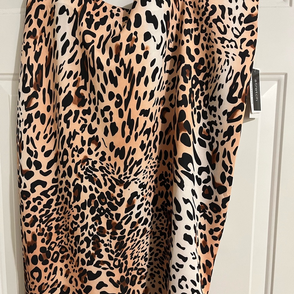 Plus size pencil skirt stretch size 1X animal print